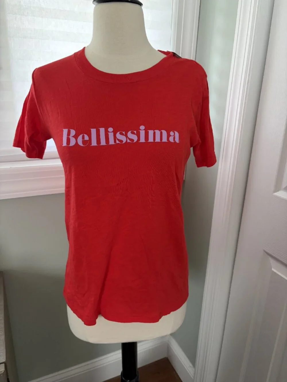 J Crew Bellissima T Shirt, Red, XS, NWT